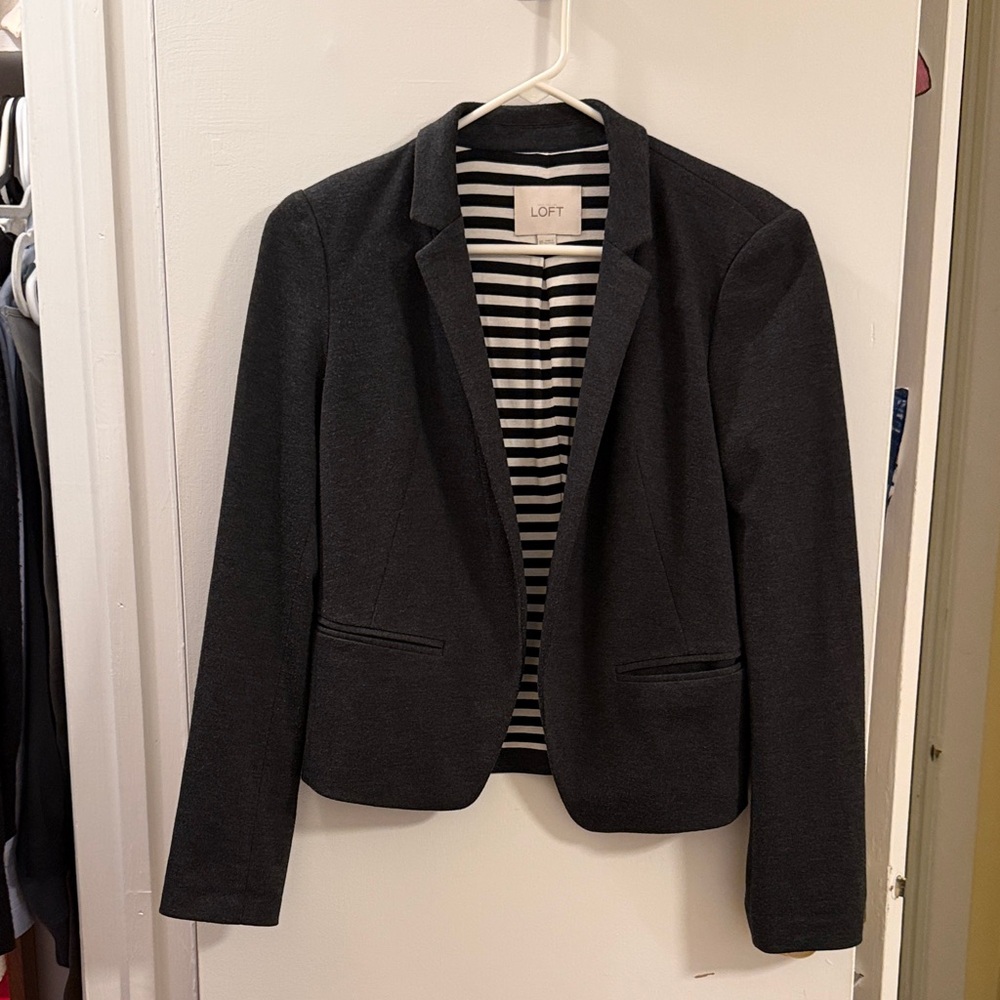 LOFT Women's Charcoal Blazer Jacket